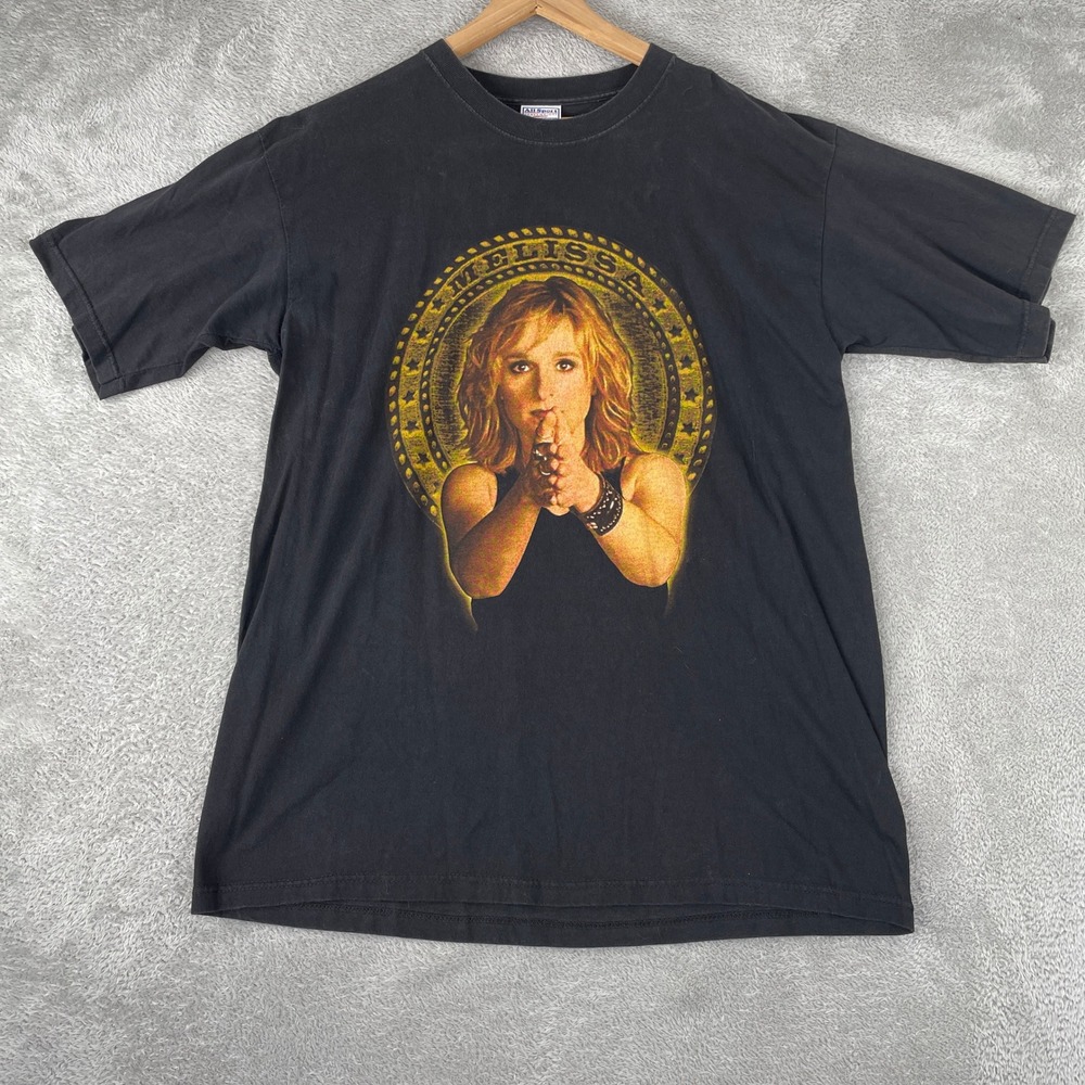 Melissa Etheridge Shirt Mens XL Black Summer Tour 2002 Band Rock Y2K Concert Tee